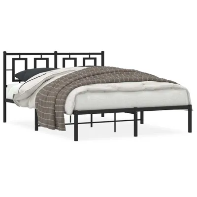 Obrázek produktu pro vidaXL Postel s čelem kovová černá 140x190 cm