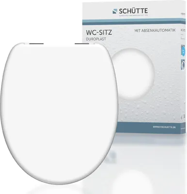 Obrázek produktu pro SCHÜTTE WC sedátko BÍLÉ, Duroplastové WC sedátko s mechanismem měkkého zavírání, WC sedátko