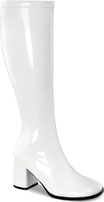 Produktbild von 70er GOGO Stiefel weiß Weitschaft 12