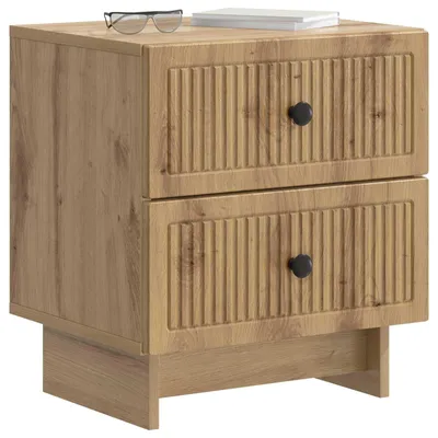 Image de vidaXL Table de chevet en chêne Artisan 43 x 34,5 x 47,5 cm, bois d'ingénierie