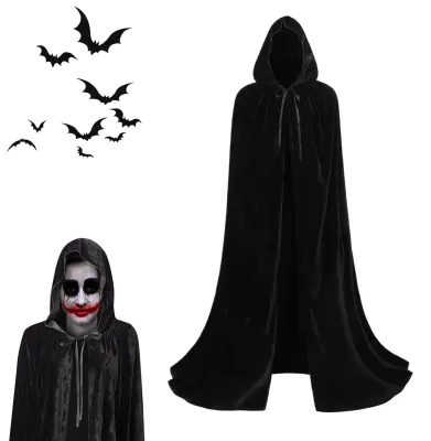 Produktbild von Elzusha – Halloween-Umhang mit Kapuze für Cosplay und Partys