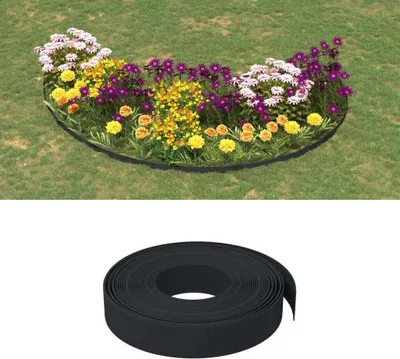Produktbild von "im Angebot" Rasenkanten 4 Stk. Schwarz 10 m 10 cm Polyethylen - Beeteinfassungen CC7603