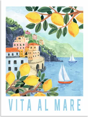 Produktbild von ARTland Wandbild Alu für Innen & Outdoor Mediterranean View II Größe: 30x40 cm