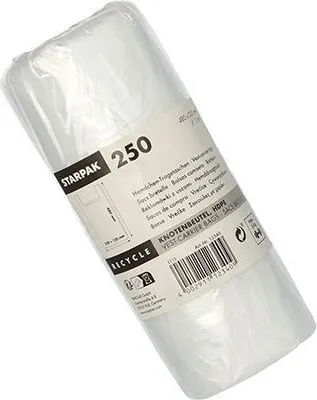 Produktbild von Hemdchen-Tragetaschen, HDPE 48 cm x 22 cm x 12 cm transparent Knotenbeutel