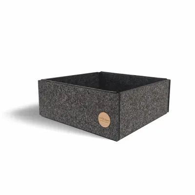 Produktbild von Aufbewahrungsbox CLEAN Filz 19,5 x 20 x 8 cm ohne Deckel in anthrazit meliert