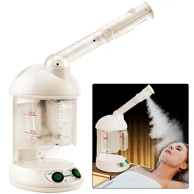 Produktbild von Tragbarer Gesichts-Dampfer mit Nano-Ionen, 260 ml Gesichtssauna für Tiefenreinigung & Porenpflege, 360° drehbarer Arm