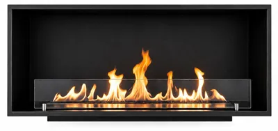 Productafbeelding van SATURNO120 TOPLINE: Wandkachel van 120x50 cm, geschikt voor bioethanol