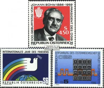 Produktbild von Briefmarken Österreich 1986 Mi 1836,1837,1838 (kompl.Ausg.) postfrisch Sondermarken