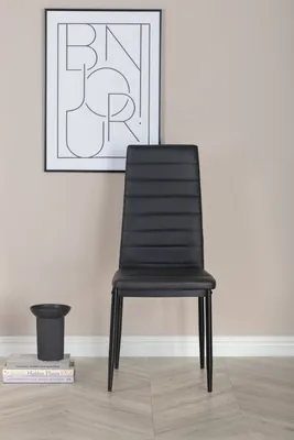 Produktbild von Venture Home Stuhl Slim Schwarz 2er-Pack
