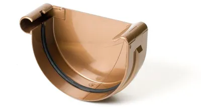 Immagine prodotto di BRYZA Grondaia frontale SINISTRA in plastica Ø 125 mm, rame RAL personalizzato