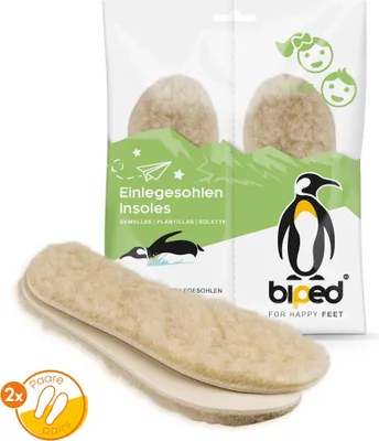 Produktbild von biped 2 Paar extra dicke Lammwoll Sohlen für Kinder z1021(26 - 27)
