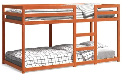 Obrázek produktu pro vidaXL Patrová postel vosk hnědá 80x200 cm z masivního borovicového dřeva