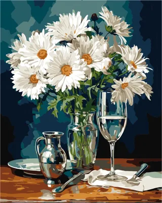 Produktbild von Malen nach Zahlen – Gänseblümchen 40 x 50 cm – Qbee