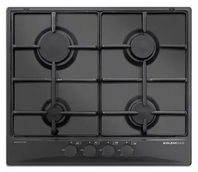 Immagine prodotto di Glem Gas GT64NC piano cottura Nero Da incasso 60 cm 4 Fornelli