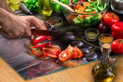 Obrázok produktu pre Sklenená Doska Na Krájanie 52X30 Víno
