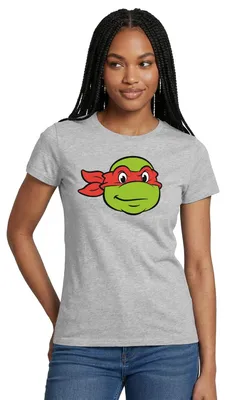 Produktbild von Spreadshirt Teenage Mutant Ninja Turtles Raphael Kostüm Karneval Frauen T-Shirt, S, Grau meliert