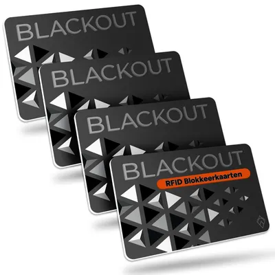 Produktbild von RFID-Schutzkarte RFID-Blocker Kreditkartenschutz - 0,9 mm - Schwarz - 4 Stück - Diebstahlschutz