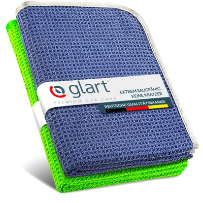 Produktbild von Glart 47TG Mikrofasertücher 2er-Set – XXL Auto Trockentücher 70×40 cm für Fahrze