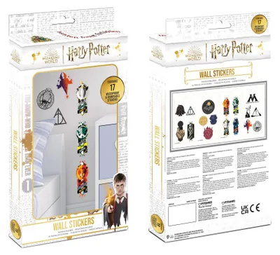 Zdjęcie produktu dla HARRY POTTER Set mit 17 Wandaufklebern, für alle Oberflächen, offizielles Lizenzprodukt