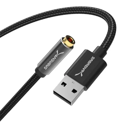 Obrázok produktu pre Sabrent CB-UA35, 3,5 mm, samica, USB typu A, samček, čierna