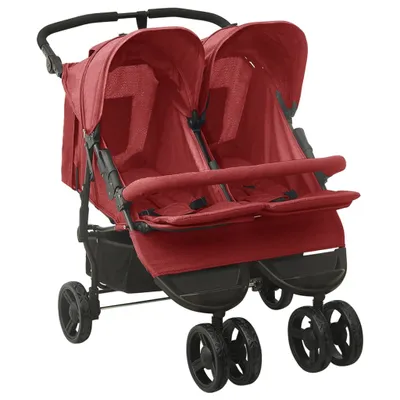 Produktbild von Kinder-Buggy "Tucson" aus Stahl, Leinenstoff in Rot. Abmessungen (B/H) 99x103 cm
