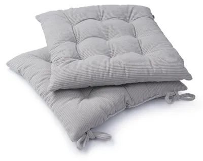 Produktbild von Sitzkissen mit Befestigungsbänder 40x40 Stuhlauflage Kissen Stuhlkissen 2er Set 40x40x5cm