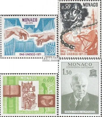Produktbild von Briefmarken Monaco 1971 Mi 1005-1008 (kompl.Ausg.) postfrisch UNESCO