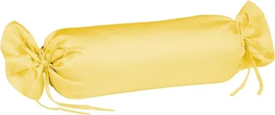 Produktbild von sleepling – Satin Kissenbezug, Nackenrolle, 100% seidig weiche Baumwolle, 15x40 cm, gelb