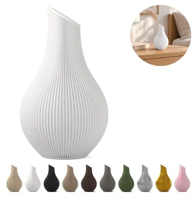 Immagine prodotto di Vaso decorativo Shizu, 12,4 cm, PLA per fiori secchi – Bianco
