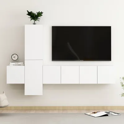 Obrázek produktu pro vidaXL 5dílná sada TV skříněk Bílý dřevěný materiál