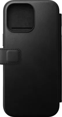 Image de Nomad Modern Nomad cuir folio iPhone 16 Pro Max – Développe une patine unique avec le temps – 3 emplacements pour cartes et 1 pour espèces – Fermoir magnétique amovible