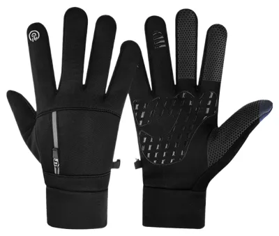 Image de Gants de vélo imperméables pour hommes, compatibles avec les écrans tactiles