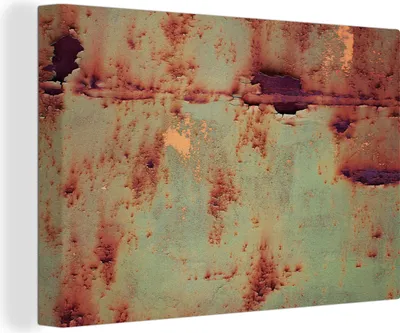 Produktbild von OneMillionCanvasses® - Leinwandbilder - 140x90 cm, Vintage - Rost - Eisen, Wandbilder Kunstdruck Wanddekoration - Foto auf Leinwand - Gemälde auf Holzrahmen
