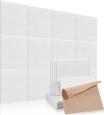 Produktbild von Famanu Akustikplatten selbstklebend, 12 Stück, 30 x 30 x 0,9 cm, blau