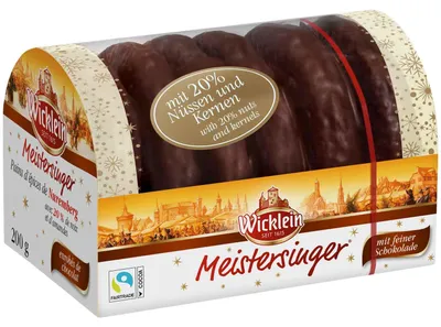 Produktbild von Wicklein Meistersinger Feine Nürnberger Oblaten-Lebkuchen schokoliert 200g