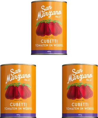 Produktbild von Gewürfelte Tomaten San Marzano No. 2 "Cubetti" 3er-Set
