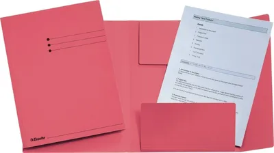 Produktbild von Esselte Folder with 3 flaps A4, Rose, 24 cm, 31,8 cm, Pink