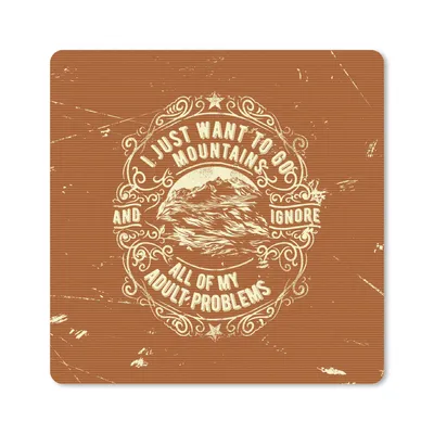Produktbild von MuchoWow® Mauspad Mousepad Jahrgang - Berg - Text 30x30 cm - Mousepads - Maus Mat - Pad - Mausunterlage - Gaming
