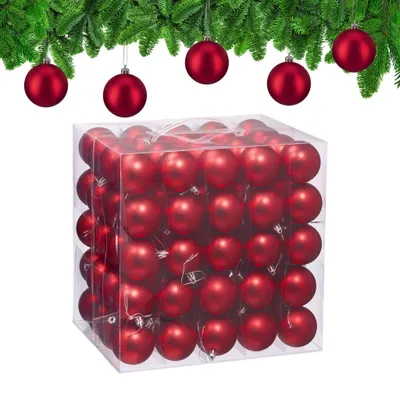Produktbild von Matte Christbaumkugeln Set, 100 Stück
