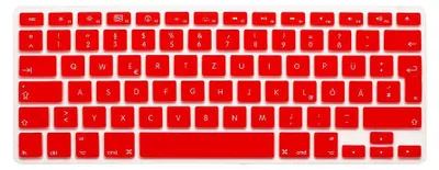 Produktbild von System-S Silikon Tastaturschutz Tastaturabdeckung QWERTZ Deutsche Tastatur Abdeckung Schutz für MacBook Pro 13" 15" 17" iMac MacBook Air 13" in Rot