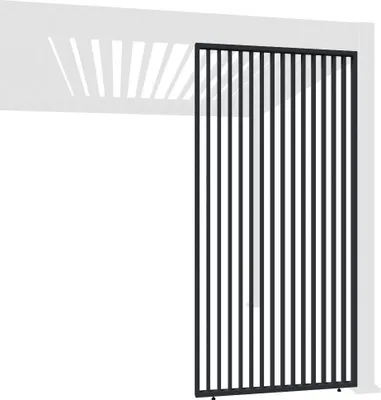 Produktbild von Weide Vertikale Lamellenwand für Weide Pergola | anthrazit | aus Aluminium