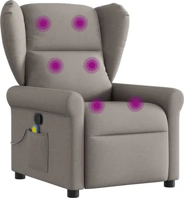 Obrázok produktu pre masážne kreslo vidaXL Taupe Fabric