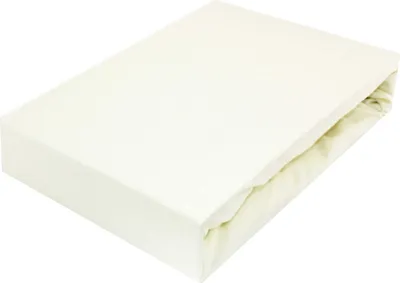 Produktbild von Spannbettlaken 70x180cm CREME Jersey Spannbetttuch 100% BAUMWOLLE Bettlaken Laken