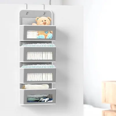 Obrázek produktu pro Závěsný úsporný organizér se 4 přihrádkami – Závěsná úložná taška – Závěsný úložný box – Organizér pro miminka