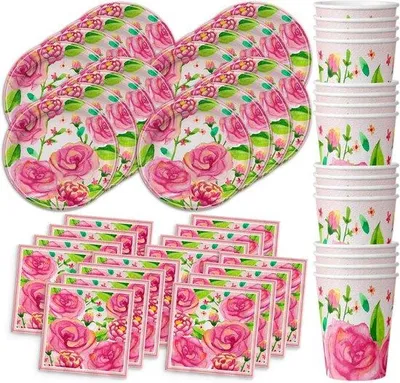 Obrázok produktu pre Sada riadu pre 16 osôb – vintage kvetinový vzor – viacfarebná
