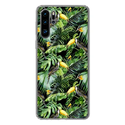 Produktbild von MuchoWow® Handyhülle Schutzhülle Hülle für Huawei P30 Pro Tukan - Muster - Pflanzen Silikon Softcase Handy Hülle - Schutzdeckel