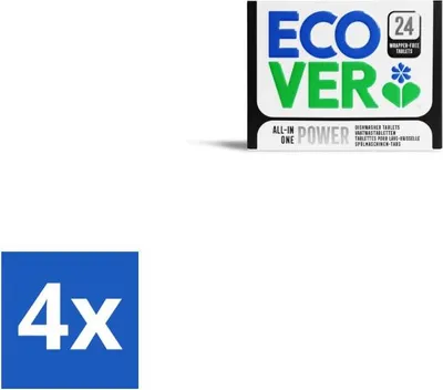 Produktbild von Ecover - All-in-One Power-Geschirrspültabs - 24 Tabs - Vorteilspack - 4 Stücke