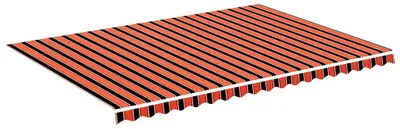 Image de vidaXL Toile de store orange et marron 5x3,5 m