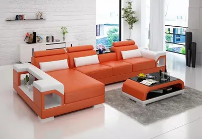 Produktbild von Design Eckcouch Ledergarnitur Wohnzimmer Sofa Polster Couchen Sofas Ledercouch