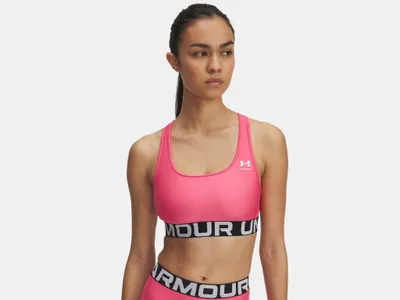 Produktbild von Sport BH Under Armour HeatGear Damen Senior XS pink/weiss
